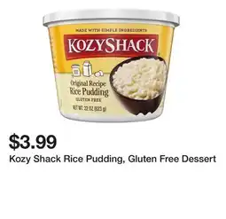 Wegmans Kozy Shack Rice Pudding, Gluten Free Dessert offer