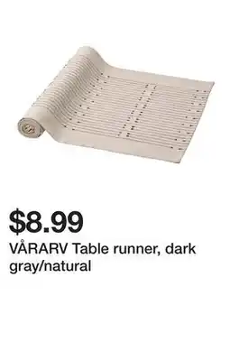 Ikea VÅRARV Table runner, dark gray/natural offer