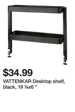 Ikea VATTENKAR Desktop shelf, black, 19 ¼x6 offer