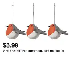 Ikea VINTERFINT Tree ornament, bird multicolor offer
