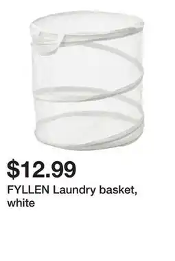 Ikea FYLLEN Laundry basket, white offer