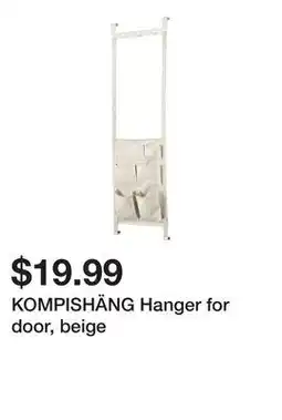 Ikea KOMPISHÄNG Hanger for door, beige offer