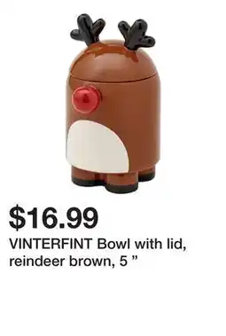 Ikea VINTERFINT Bowl with lid, reindeer brown, 5 offer
