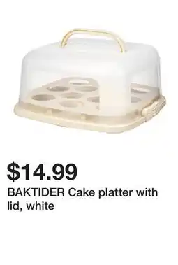 Ikea BAKTIDER Cake platter with lid, white offer