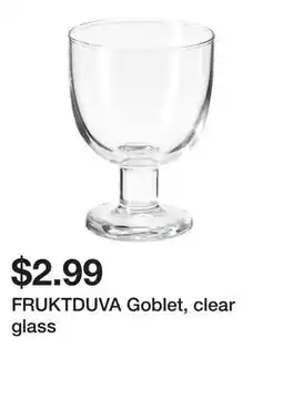 Ikea FRUKTDUVA Goblet, clear glass offer