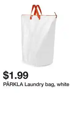 Ikea PÄRKLA Laundry bag, white offer