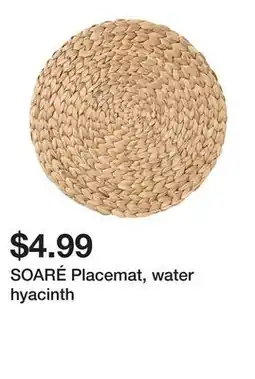 Ikea SOARÉ Placemat, water hyacinth offer