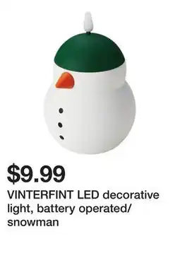 Ikea VINTERFINT LED decorative light, battery operated/snowman offer