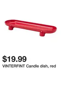 Ikea VINTERFINT Candle dish, red offer