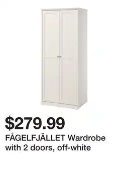 Ikea FÅGELFJÄLLET Wardrobe with 2 doors, off-white offer