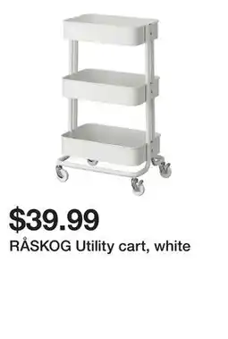 Ikea RÅSKOG Utility cart, white offer