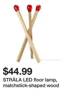 Ikea STRÅLA LED floor lamp, matchstick-shaped wood offer