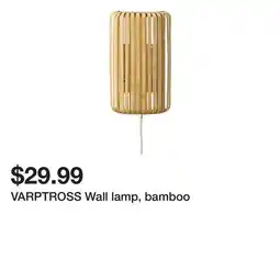 Ikea VARPTROSS Wall lamp, bamboo offer