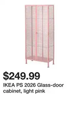 Ikea IKEA PS 2026 Glass-door cabinet, light pink offer