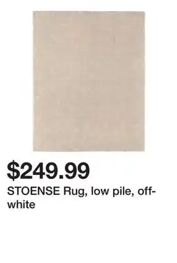 Ikea STOENSE Rug, low pile, off-white offer