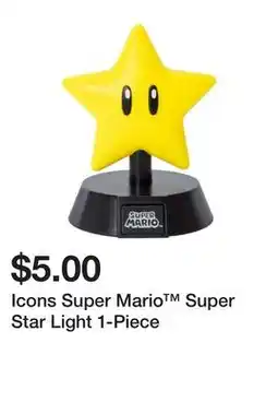 Five Below Icons Super Mario Super Star Light 1-Piece offer