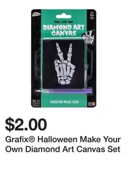 Five Below Grafix Halloween Make Your Own Diamond Art Canvas Set offer