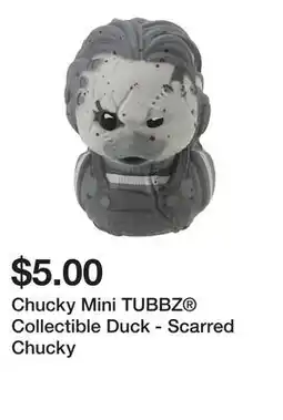 Five Below Chucky Mini TUBBZ Collectible Duck - Scarred Chucky offer