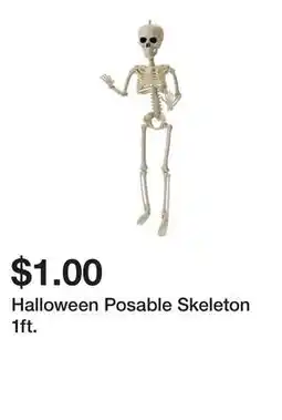 Five Below Halloween Posable Skeleton 1ft offer