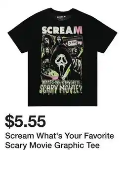 Five Below Scream What's Your Favorite Scary Movie Graphic Tee offer