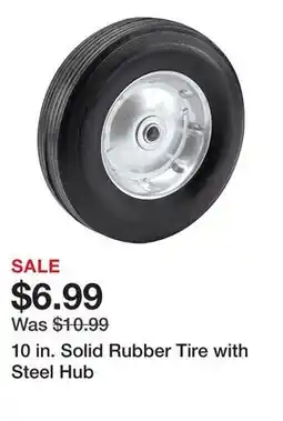 Harbor Freight Tools 10 in. Solid Rubber Tire with Steel Hub offer