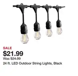 Harbor Freight Tools 24 ft. LED Outdoor String Lights, Black offer