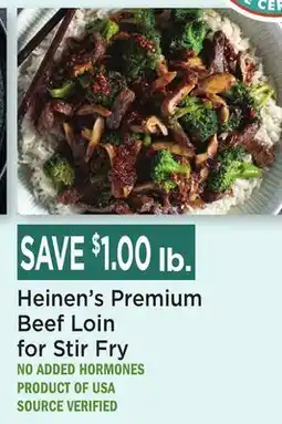 Heinen's Heinen's Premium Beef Loin for Stir Fry offer