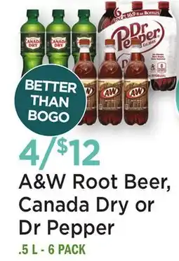 Heinen's A&W Root Beer, Canada Dry or Dr Pepper offer