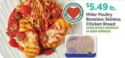 Heinen's Miller Poultry Boneless Skinless Chicken Breast offer