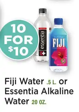 Heinen's Fiji Water .5 L or Essentia Alkaline Water 20 OZ offer