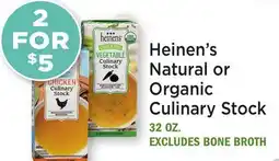 Heinen's Heinen's Natural or Organic Culinary Stock offer