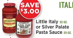Heinen's Little Italy 32 OZ. or Silver Palate Pasta Sauce 25 OZ offer