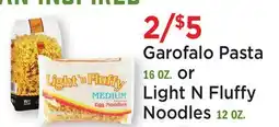 Heinen's Garofalo Pasta 16 OZ. or Light N Fluffy Noodles 12 OZ offer