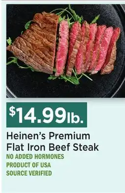 Heinen's Heinen's Premium Flat Iron Beef Steak offer
