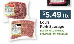 Heinen's Lou's Pork Sausage offer
