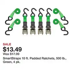 Tractor Supply Company SmartStraps 10 ft. Padded Ratchets, 500 lb., Green, 4 pk offer