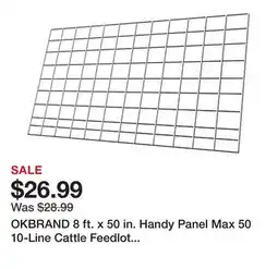 Tractor Supply Company OKBRAND 8 ft. x 50 in. Handy Panel Max 50 10-Line Cattle Feedlot Fence Panel offer