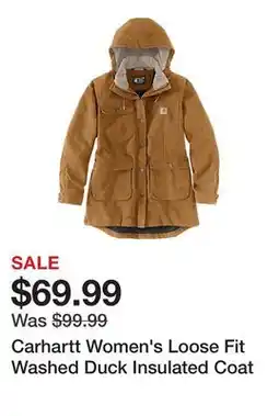 Tractor Supply Company Carhartt Women's Loose Fit Washed Duck Insulated Coat offer