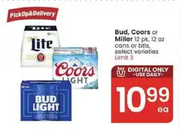 Albertsons Bud, Coors or Miller offer