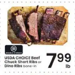 Albertsons USDA CHOICE Beef Chuck Short Ribs or Dino Ribs offer