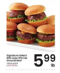 Albertsons Signature Select 85% Lean 15% Fat Ground Beef offer