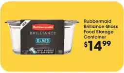 Kroger Rubbermaid Brilliance Glass Food Storage Container offer