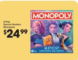 Kroger K-Pop Demon Hunters Monopoly offer