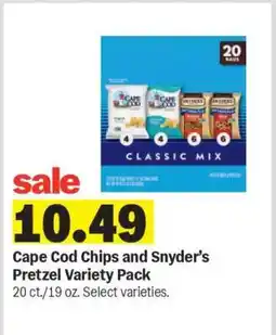 Meijer Cape Cod Chips and Snyder’s Pretzel Variety Pack offer