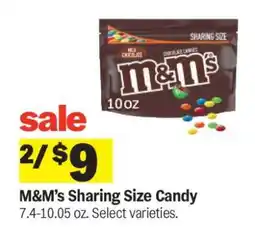Meijer M&M's Sharing Size Candy offer