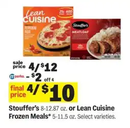 Meijer Stouffer's or Lean Cuisine Frozen Meals offer