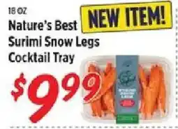 Rouses Nature's Best Surimi Snow Legs Cocktail Tray offer