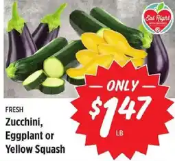 Rouses Fresh Zucchini, Eggplant or Yellow Squash offer