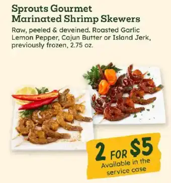 Sprouts Gourmet Marinated Shrimp Skewers