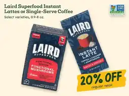 Sprouts Farmers Market Laird Superfood Instant Lattes or Single-Serve Coffee offer